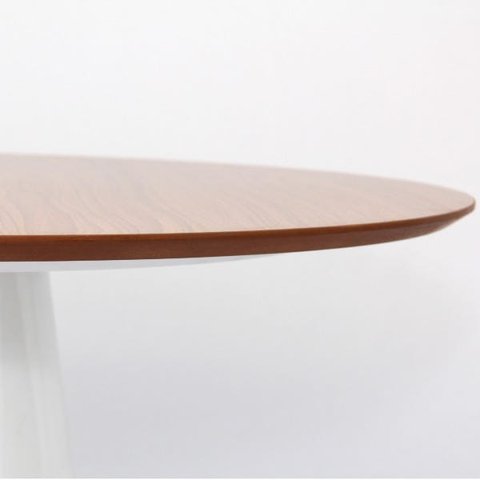 Mesa de Jantar Cone 130cm Branco com Freijó