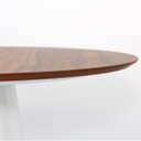 Ver imagem 2 de Mesa de Jantar Cone 90cm Branco com Pau Ferro