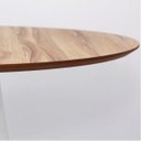 Ver imagem 2 de Mesa de Jantar Cone 80cm Branco com Nogueira