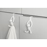 BUDDY - MINI CABIDEIRO DE PORTA (PARA TOALHAS E PANOS DE PRATO) - KIT COM 2 UNIDADES BRANCO - 2