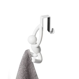 BUDDY - MINI CABIDEIRO DE PORTA (PARA TOALHAS E PANOS DE PRATO) - KIT COM 2 UNIDADES BRANCO - 3