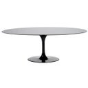 Ver imagem 1 de Mesa Saarinen Oval 198x122cm Madeira Base Preta Laca Preta