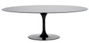 Ver imagem 1 de Mesa Saarinen Oval 198x122cm Madeira Base Preta Laca Preta
