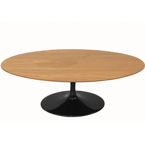 Mesa Saarinen Oval 160x90cm Madeira Base Preta Freijó - 5