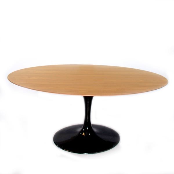 Mesa Saarinen Oval 160x90cm Madeira Base Preta Freijó - 4