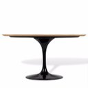 Ver imagem 1 de Mesa Saarinen Oval 137x90cm Madeira Base Preta Freijó