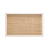 Bandeja de Madeira com Sisal e Bambu Branca 30x17x4cm - 4