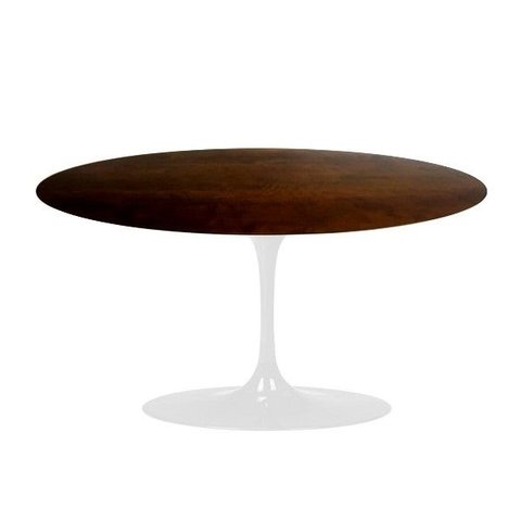 Mesa Saarinen Oval 180x100cm Madeira Base Branca Imbuia