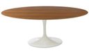 Ver imagem 1 de Mesa Saarinen Oval 160x90cm Madeira Base Branca Freijó