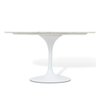 Mesa Saarinen Oval 180x100cm Mármore Branco Extra Branco Extra - 2