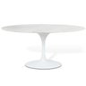 Mesa Saarinen Oval 180x100cm Mármore Branco Extra Branco Extra - 1