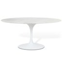Ver imagem 1 de Mesa Saarinen Oval 137x90 cm Mármore Branco Extra Branco Extra