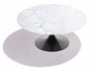Ver imagem 1 de Mesa Saarinen Redonda 90cm Mármore Carrara Base Preta Carrara Base Preta