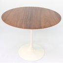 Ver imagem 1 de Mesa Saarinen Redonda 137cm Madeira Base Branca Imbuia