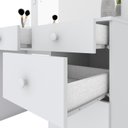 Ver imagem 5 de Penteadeira Camarim com Espelho e LED 1 Porta 4 Gavetas Happy Espresso Móveis Branco