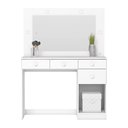 Ver imagem 3 de Penteadeira Camarim com Espelho e LED 1 Porta 4 Gavetas Happy Espresso Móveis