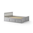 Ver imagem 4 de Cama King Size 06 Gavetas em Madeira Maciça Cinza