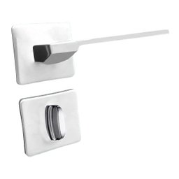Fechadura Banheiro Cristal Cromada Ros Quadrada CR - 1