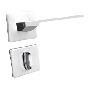 Fechadura Banheiro Cristal Cromada Ros Quadrada CR