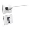 Fechadura Banheiro Cristal Cromada Ros Quadrada CR - 1