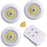 Kit 3 Lampada Luminaria Led sem Fio Controle Remoto Pilha - 1