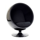 Ver imagem 1 de Poltrona Ball Chair Fiberglass Preta C.e Preto