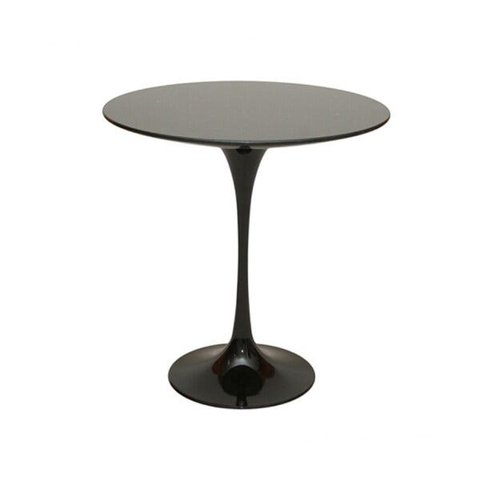 Mesa Lateral Saarinen 41cm Madeira Laqueada Laca Preta