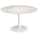Ver imagem 1 de Mesa Saarinen Redonda 80cm Mármore Branco Extra Branco Extra