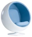 Ver imagem 1 de Poltrona Ball Chair Fiberglass Branca C.e Azul