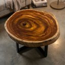 Ver imagem 6 de Mesa de Centro Bolacha Rústica Madeira Amarelinha 95x76cm