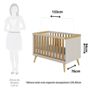 Ver imagem 2 de Kit Berço Sky Off White/amêndoa + Colchão Orthoflex Infantil