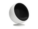 Ver imagem 1 de Poltrona Ball Chair Fiberglass Branca C.e Preto