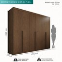 Ver imagem 3 de Guarda-Roupa Dubai 6 Portas 8 Gavetas MDF Mais Móveis