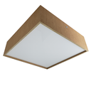 Ver imagem 4 de Luminária Plafon Caroá Bivolt E27 Quadrado 30cm - Freijó