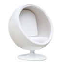 Ver imagem 1 de Poltrona Ball Chair Fiberglass Branca C.e Branco