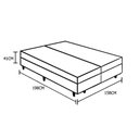 Ver imagem 4 de Base Box Baú Queen Blindado Bipartido AColchoes Suede Bege 41x158x198