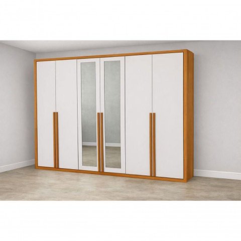Guarda Roupa 6 Portas 6 Gav com Espelho Living -grand Line