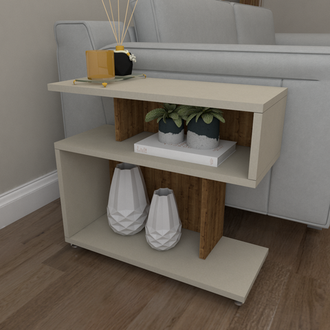 Lateral Sofá Nó - Caule Móveis 0563:solanum/nude - Mesa Lateral para Sofá - Mesinha Lateral de Sofá