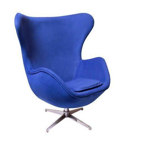 Poltrona Egg Sued Azul Bic