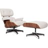 Poltrona Charles Eames com Puff C.e Branco - 3