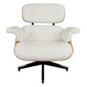 Ver imagem 1 de Poltrona Charles Eames com Puff C.e Branco