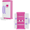 Brinquedo Geladeira Infantil Rosa Duas Portas com Acessórios - 1