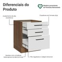 Ver imagem 3 de Balcão de Cozinha 60 cm 3 Gavetas (sem Tampo) Rustic/Branco Agata Madesa
