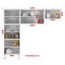 Cozinha Compacta Aço em L 3 Peças 11 Portas Leblon Colormaq - 2