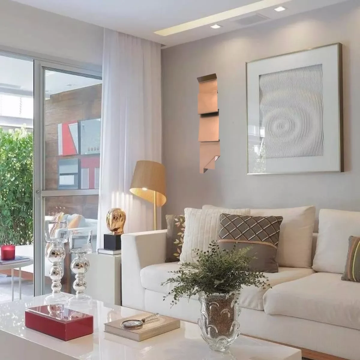 Ver imagem 2 de Decoração Escultura de Parede em Metal Casa Exclusivo no Brasil Home Decor Cobre