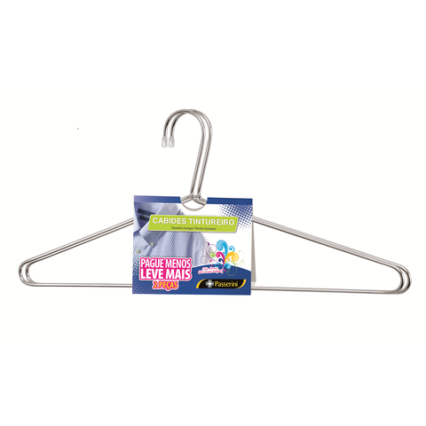 Cabide Tintureiro Cromado Organização Roupa Armario - Kit com 2 unidades