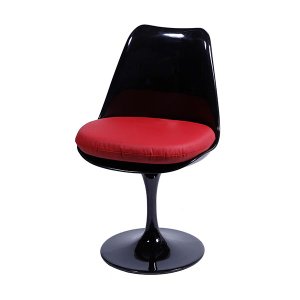 Cadeira Tulipa Saarinen Preta Assento Preto