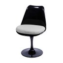 Ver imagem 1 de Cadeira Tulipa Saarinen Preta Assento Branco
