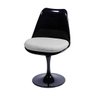 Cadeira Tulipa Saarinen Preta Assento Branco - 1