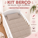 Ver imagem 4 de Kit de Berço 03 Pçs Malha 100% Algodão Avelã